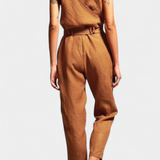 Maggie Mono Sleeveless with V-neckline and Waist Cruzada in Cotton