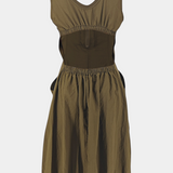 Katana Dress Midi with Hem of Burbujas and Corsé Fitted