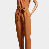 Maggie Mono Sleeveless with V-neckline and Waist Cruzada in Cotton