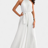 Patrizia Mono Palazzo Pleated with Neckline Halter