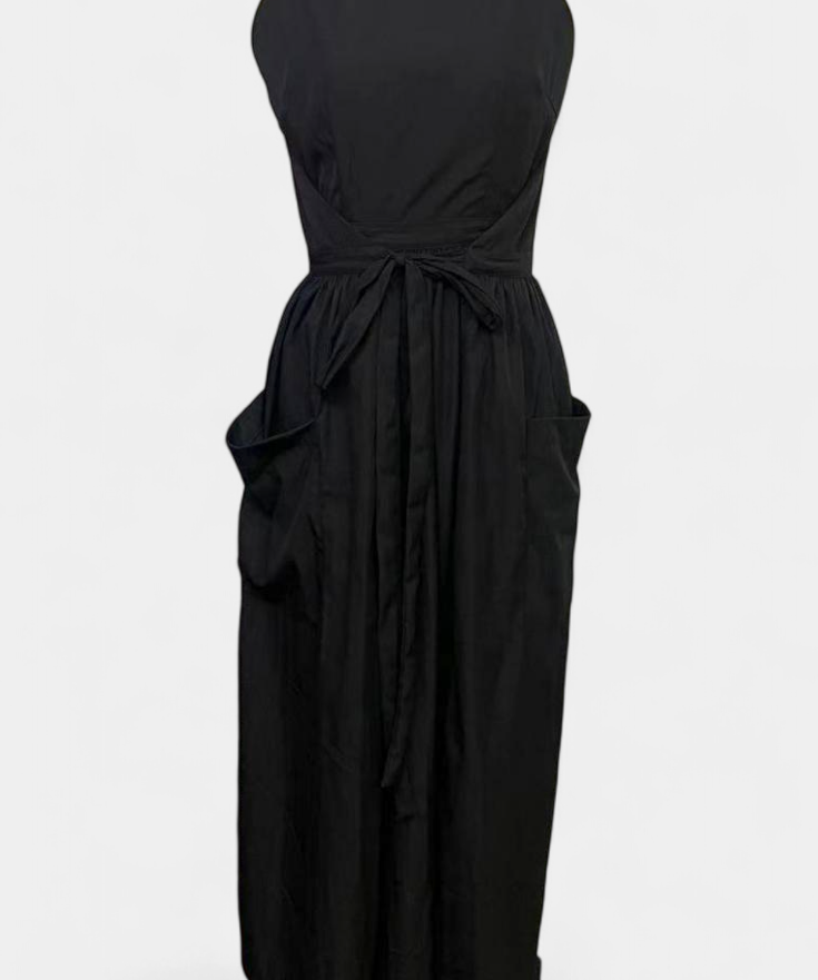 Dezi Dress Long Strapless with Cordones side panels Ajustables