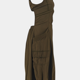 Katana Dress Midi with Hem of Burbujas and Corsé Fitted