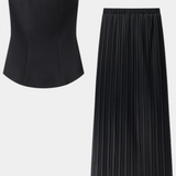 Clarita Two-Piece Set Pleated Strapless