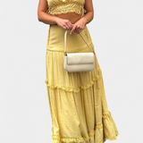 Ilys Set Romantic of Top with Lace and Skirt Long Voluminosa