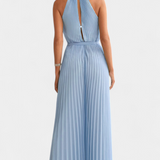 Patrizia Mono Palazzo Pleated with Neckline Halter