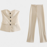 Paesha Relaxed Set Sleeveless and wide-leg
