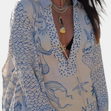Amalia Set Shirt Print with Short Stretch