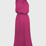 Rina Dress Elegant of Neckline Halter Drapeado