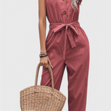 Marie Jumpsuit Sleeveless with Buttons