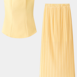 Clarita Two-Piece Set Pleated Strapless
