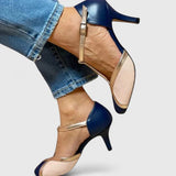 Pastora™ | Sandalia of Heel Bicolor with Tira in T