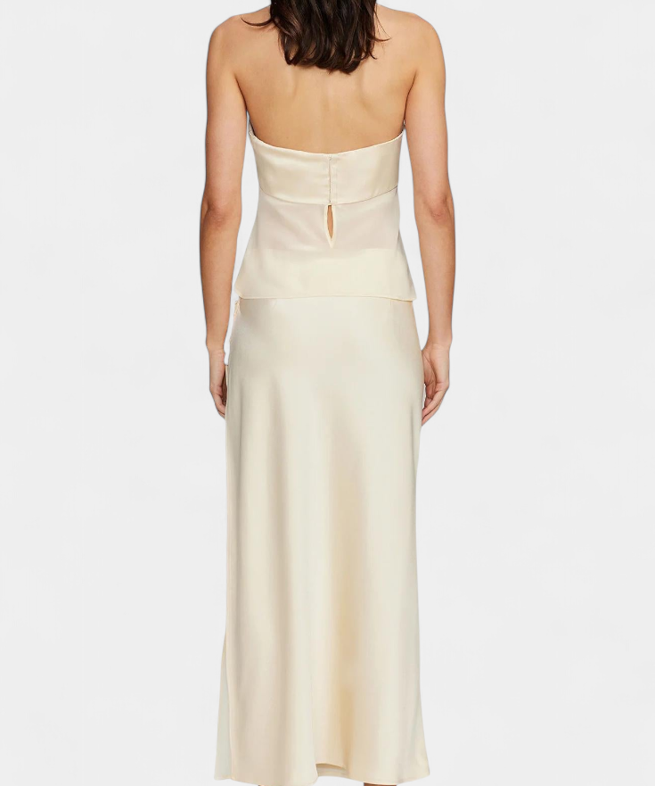 Fjorela Set of Skirt Midi Strapless of Mantequilla