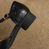 Mercedes™ | Bailarina Mary Jane with Tira T and Texture Cocodrilo