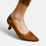 ReginaTM | Pump of Piel with Texture and Heel Kitten