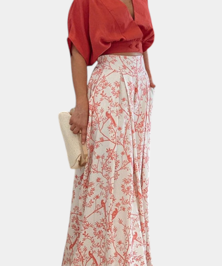Olivia Boho Set of V-Neck and wide-leg