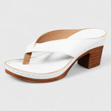 BernardaTM | Sandal of Heel Block with Strap between Dedos