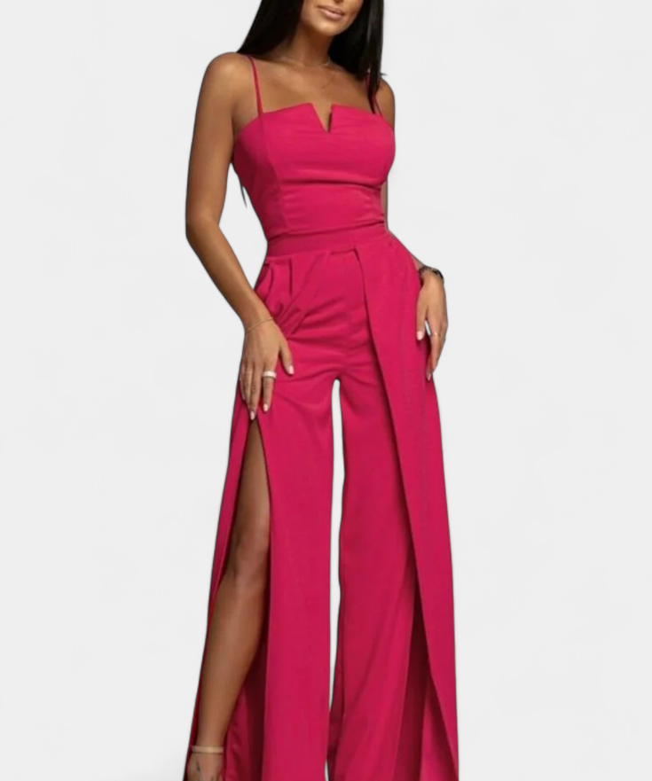 Prescillia Mono with Straps of Espagueti and Pierna with Slit