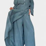 Marisol Set Casual of Shirt loose and Trousers Skirt