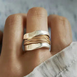 Ring of Silver with hilos gold