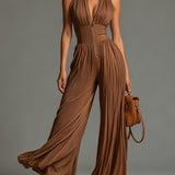 CorinaTM | Jumpsuit of Tablas with Leg Wide