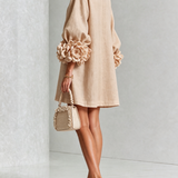 Marisela™ | Dress Short with Puños of Flores