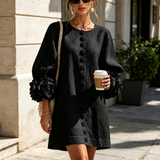 Marisela™ | Dress Short with Puños of Flores