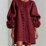 Marisela™ | Dress Short with Puños of Flores