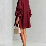 Marisela™ | Dress Short with Puños of Flores
