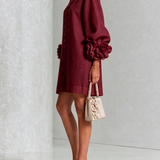 Marisela™ | Dress Short with Puños of Flores