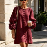 Marisela™ | Dress Short with Puños of Flores