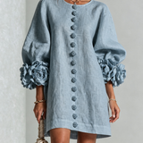 Marisela™ | Dress Short with Puños of Flores