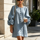 Marisela™ | Dress Short with Puños of Flores