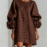 Marisela™ | Dress Short with Puños of Flores