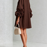 Marisela™ | Dress Short with Puños of Flores