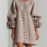 Marisela™ | Dress Short with Puños of Flores