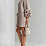 Marisela™ | Dress Short with Puños of Flores