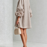 Marisela™ | Dress Short with Puños of Flores