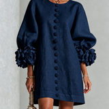 Marisela™ | Dress Short with Puños of Flores