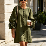 Marisela™ | Dress Short with Puños of Flores
