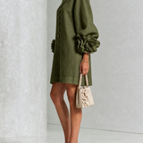 Marisela™ | Dress Short with Puños of Flores