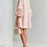 Marisela™ | Dress Short with Puños of Flores