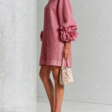 Marisela™ | Dress Short with Puños of Flores