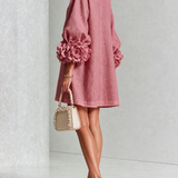 Marisela™ | Dress Short with Puños of Flores