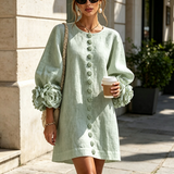 Marisela™ | Dress Short with Puños of Flores