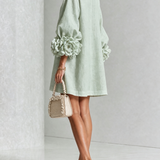 Marisela™ | Dress Short with Puños of Flores