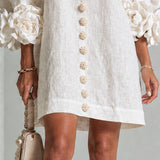 Marisela™ | Dress Short with Puños of Flores