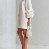 Marisela™ | Dress Short with Puños of Flores