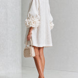 Marisela™ | Dress Short with Puños of Flores