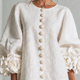 Marisela™ | Dress Short with Puños of Flores