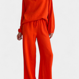 Aya Two-Piece Set of Cotton with V-neckline